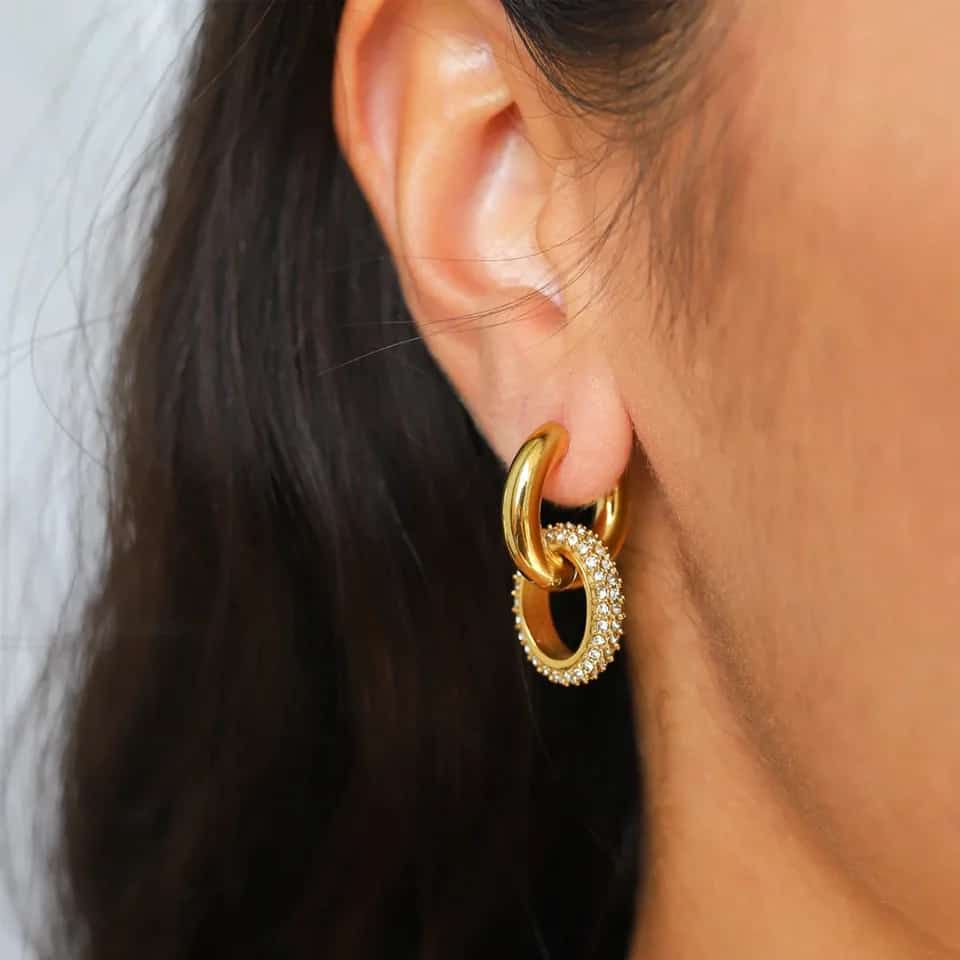 GOLDEN DOUBLE HOOP