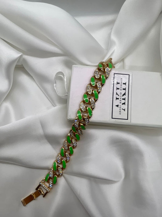 Green Elegance Multi-Strand Bracelet